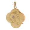 Vintage Art Nouveau 18K gold good luck locket set with diamonds